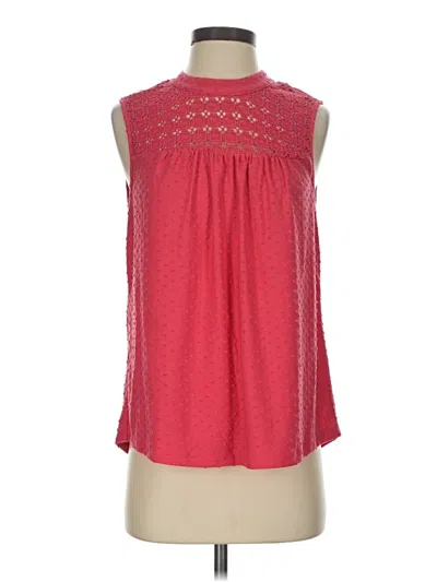Pre-owned Daniel Rainn Sleeveless Blouse In Red