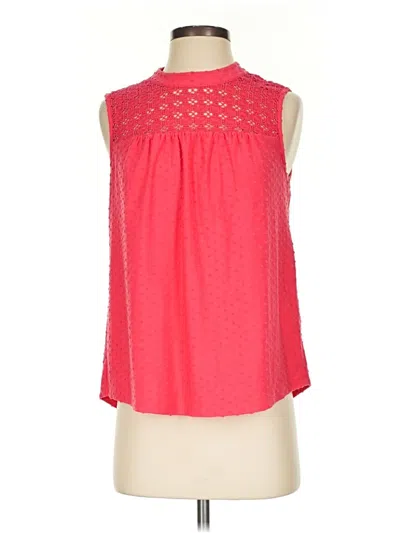Pre-owned Daniel Rainn Sleeveless Blouse In Red
