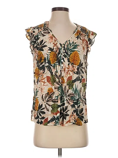 Pre-owned Daniel Rainn Sleeveless Blouse In Tan