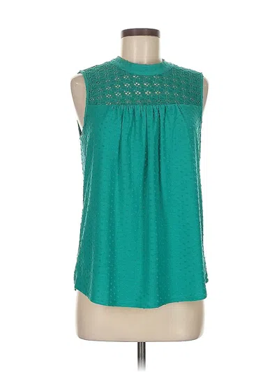 Pre-owned Daniel Rainn Sleeveless Blouse In Teal