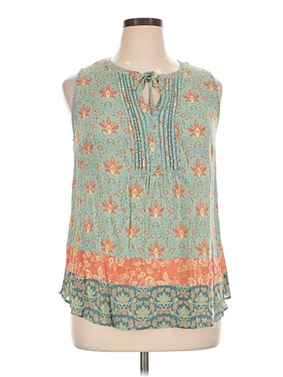 Pre-owned Daniel Rainn Sleeveless Blouse In Teal