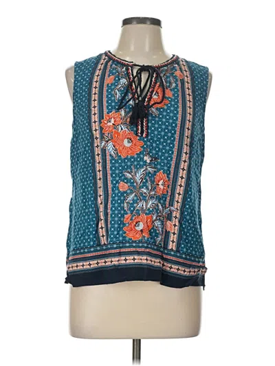 Pre-owned Daniel Rainn Sleeveless Blouse In Teal