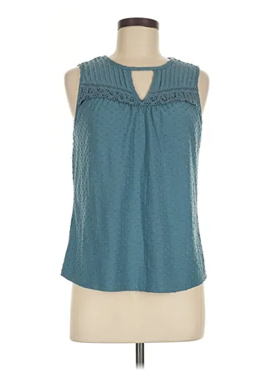 Pre-owned Daniel Rainn Sleeveless Blouse In Teal