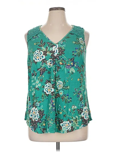 Pre-owned Daniel Rainn Sleeveless Blouse In Teal