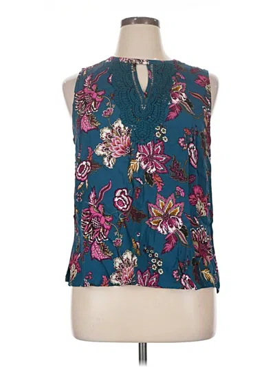 Daniel Rainn Sleeveless Blouse In Teal