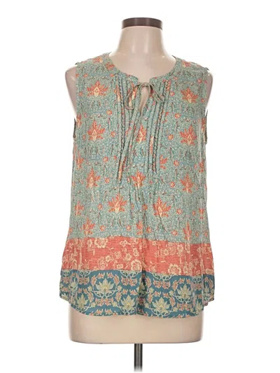 Pre-owned Daniel Rainn Sleeveless Blouse In Teal