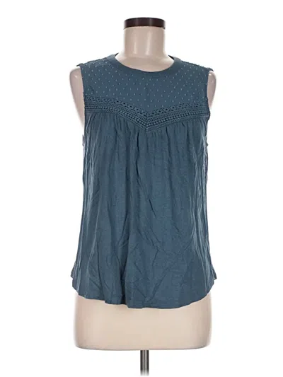 Pre-owned Daniel Rainn Sleeveless Blouse In Teal