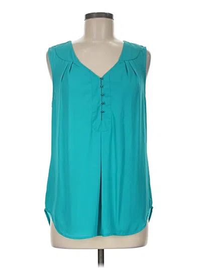 Pre-owned Daniel Rainn Sleeveless Blouse In Teal
