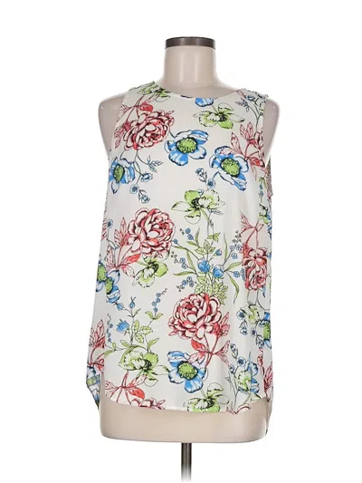 Pre-owned Daniel Rainn Sleeveless Blouse In White