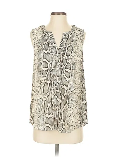 Pre-owned Daniel Rainn Sleeveless Blouse In White