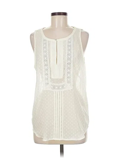 Pre-owned Daniel Rainn Sleeveless Blouse In White