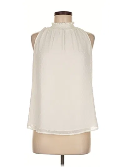Pre-owned Daniel Rainn Sleeveless Blouse In White