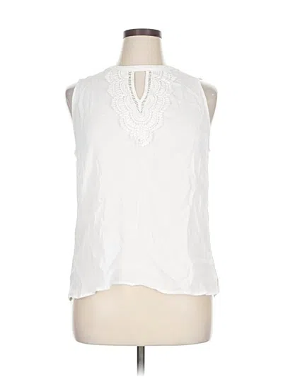 Pre-owned Daniel Rainn Sleeveless Blouse In White
