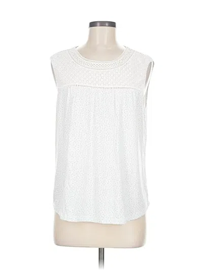 Pre-owned Daniel Rainn Sleeveless Blouse In White