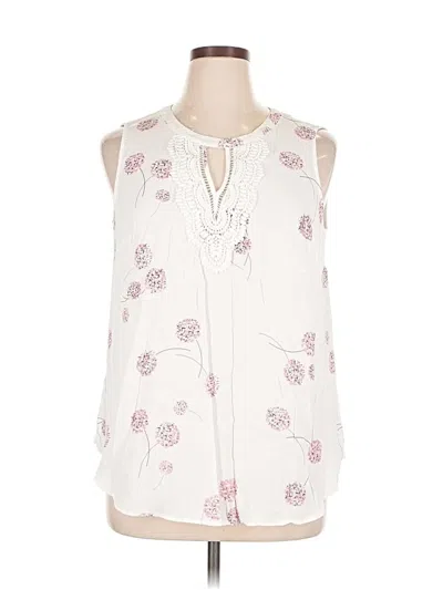 Pre-owned Daniel Rainn Sleeveless Blouse In White