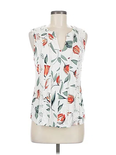 Pre-owned Daniel Rainn Sleeveless Blouse In White