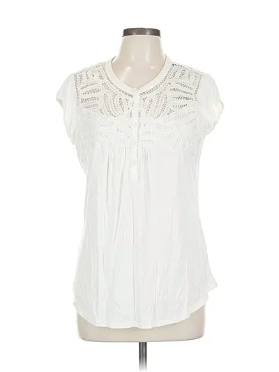Pre-owned Daniel Rainn Sleeveless Blouse In White