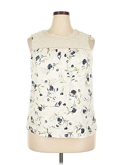 Pre-owned Daniel Rainn Sleeveless Blouse In White
