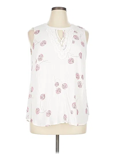 Pre-owned Daniel Rainn Sleeveless Blouse In White
