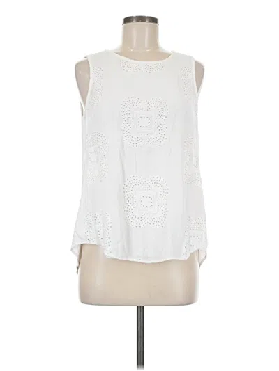 Pre-owned Daniel Rainn Sleeveless Blouse In White