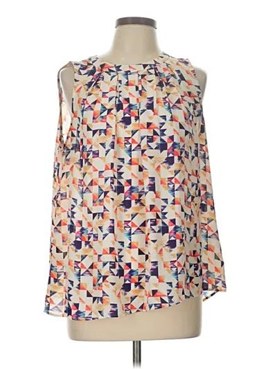 Pre-owned Daniel Rainn Sleeveless Blouse In White