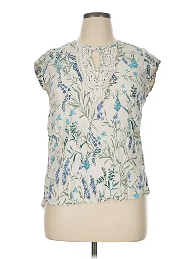 Pre-owned Daniel Rainn Sleeveless Blouse In White