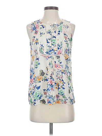 Pre-owned Daniel Rainn Sleeveless Blouse In White