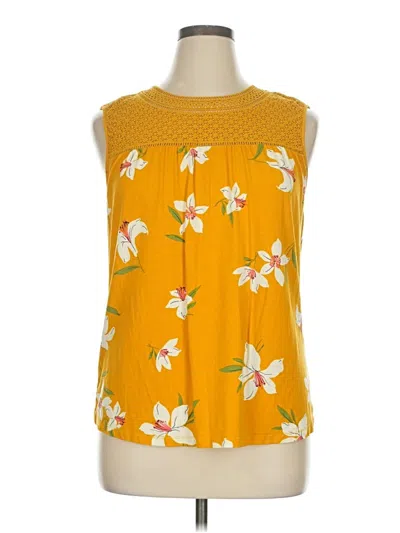 Pre-owned Daniel Rainn Sleeveless Blouse In Yellow