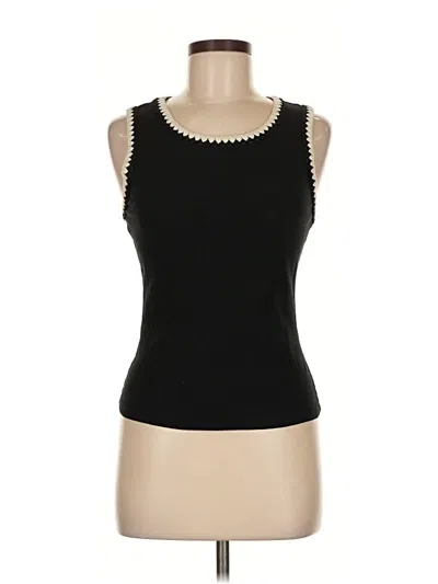 Pre-owned Daniel Rainn Sleeveless Top Black Keyhole Neckline Tops