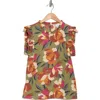 Daniel Rainn Smocked Sleeveless Top In Green