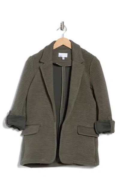 Daniel Rainn Stripe Notch Lapel Blazer In Green