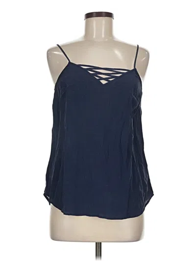 Pre-owned Daniel Rainn Tank Top Blue Halter Neckline Tops