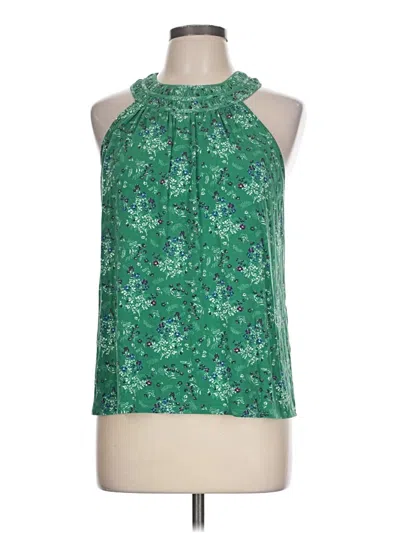 Pre-owned Daniel Rainn Tank Top Green Halter Neckline Tops