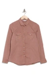 Daniel Rainn Western Long Sleeve Denim Shirt In Washed Pink