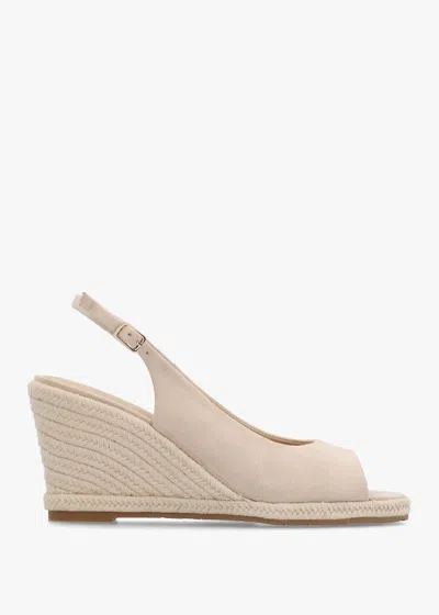 Daniel Ruby Beige Sling Back Espadrille Wedge Sandals In Multi