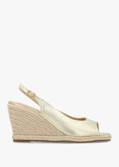 Daniel Ruby Gold Wedge Espadrilles In Multi