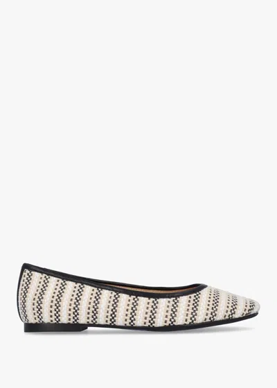 Daniel Sally Beige Textile Woven Ballet Pumps In Beige Fabric