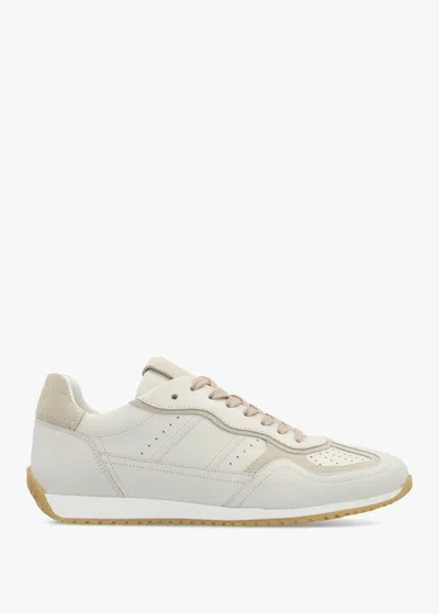Daniel Sarita Off White Leather Runner Trainers