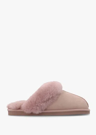 Daniel Shut Pink Sheepskin Twinface Slippers