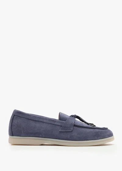 Daniel Siani Blue Suede Loafers