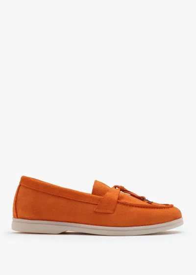Daniel Siani Orange Suede Loafers