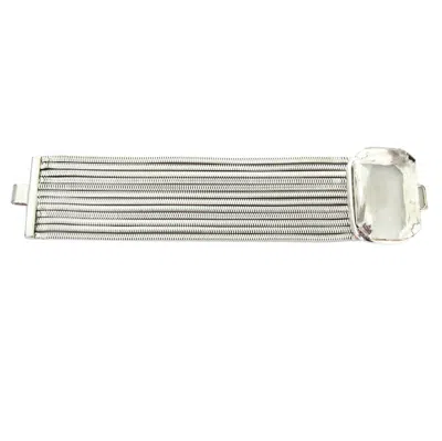 Pre-owned Daniel Swarovski Bracelet Crystal Runway Silver 1990s