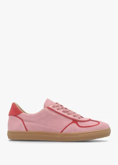 Daniel Tahlia Pink Suede Low Profile Trainers