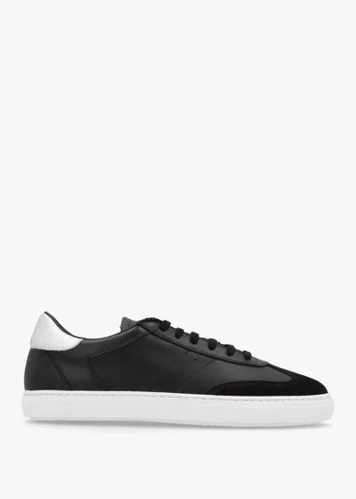 Daniel Thamby Black Leather Low Profile Trainers
