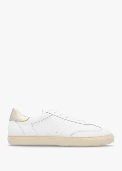 Daniel Thamby White Leather Low Profile Trainers