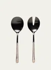 Daniel Van Dijck Black And Silver Salad Server Set