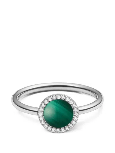 Daniel Wellington Audrey Malachite Crystal-embellished Ring In Metallic