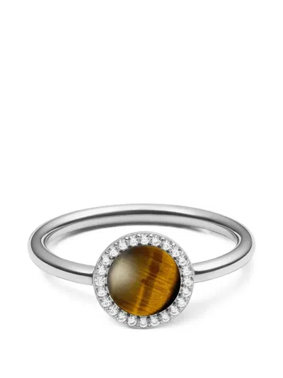 Daniel Wellington Audrey Tiger's Eye Crystal-embellished Ring In Multi