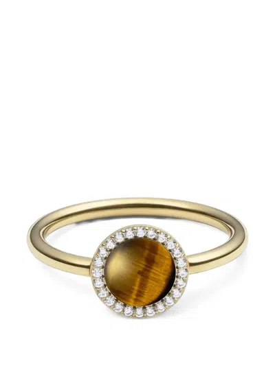 Daniel Wellington Audrey Tiger-eye Crystal-embellished Ring In Multi