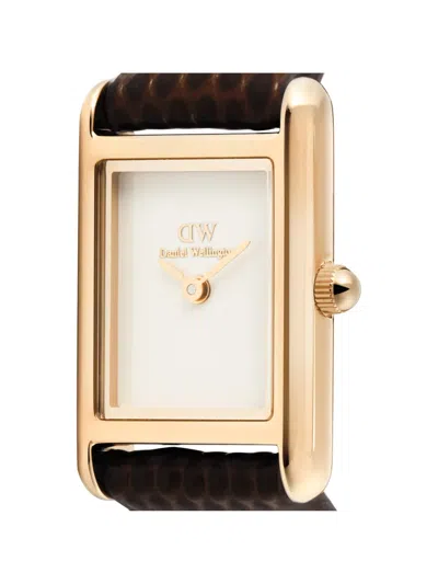 Daniel Wellington Bound Mini Lizard-effect 25mm Watch In Transparent